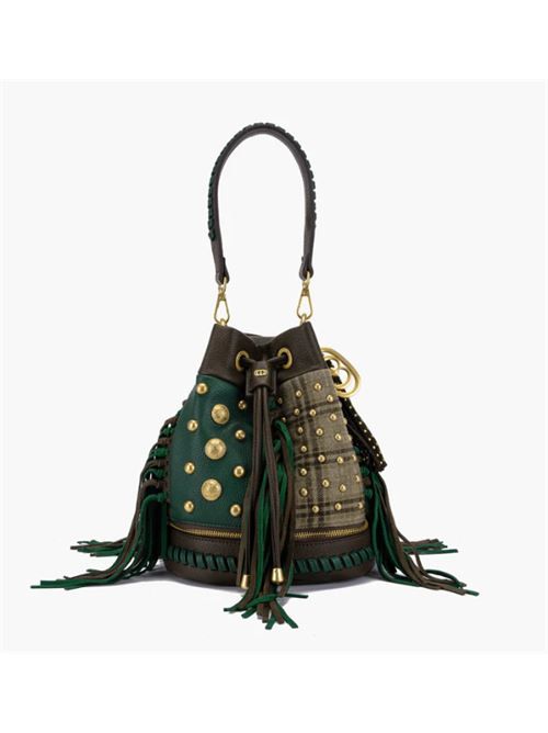 legacy bucket synth./sue+cloth LA CARRIE | 152M-EM-303-SSCCOMBI BROWN